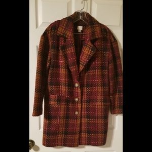 Multicolored ladies winter coat